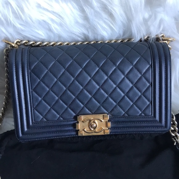 💎✨ CHANEL BOY ✨💎 CROSSBODY QUILTED 25 LEATHER - Picture 4 of 17